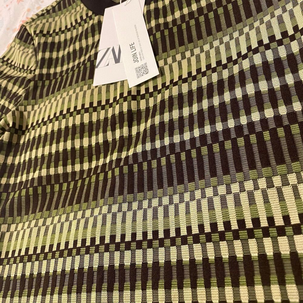 ZARA JACQUARD T-SHIRT Size M - Picture 11 of 11